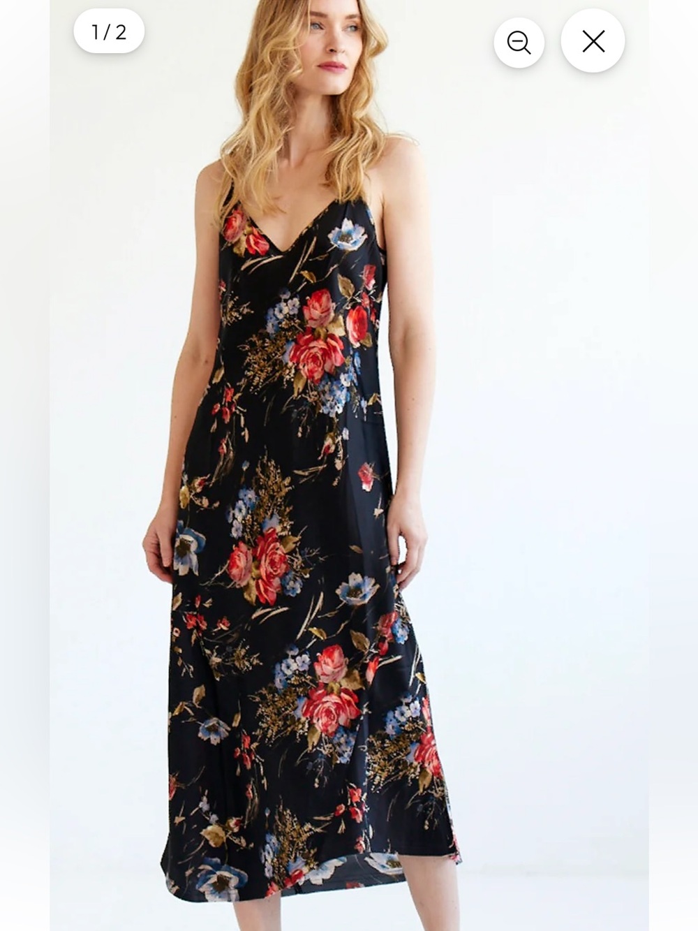 Go Silk Rosarita Print Slip address, size M